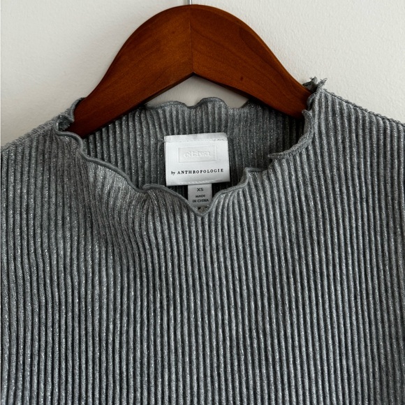 Silver & Blue Metallic Plisse Co-Ord Set - Picture 5 of 13